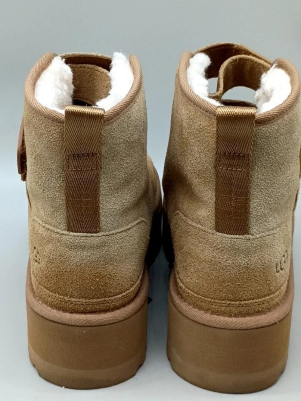 UGG Neumel Suede Platform Ankle Boots Size 8 Used Exc MSRP $160